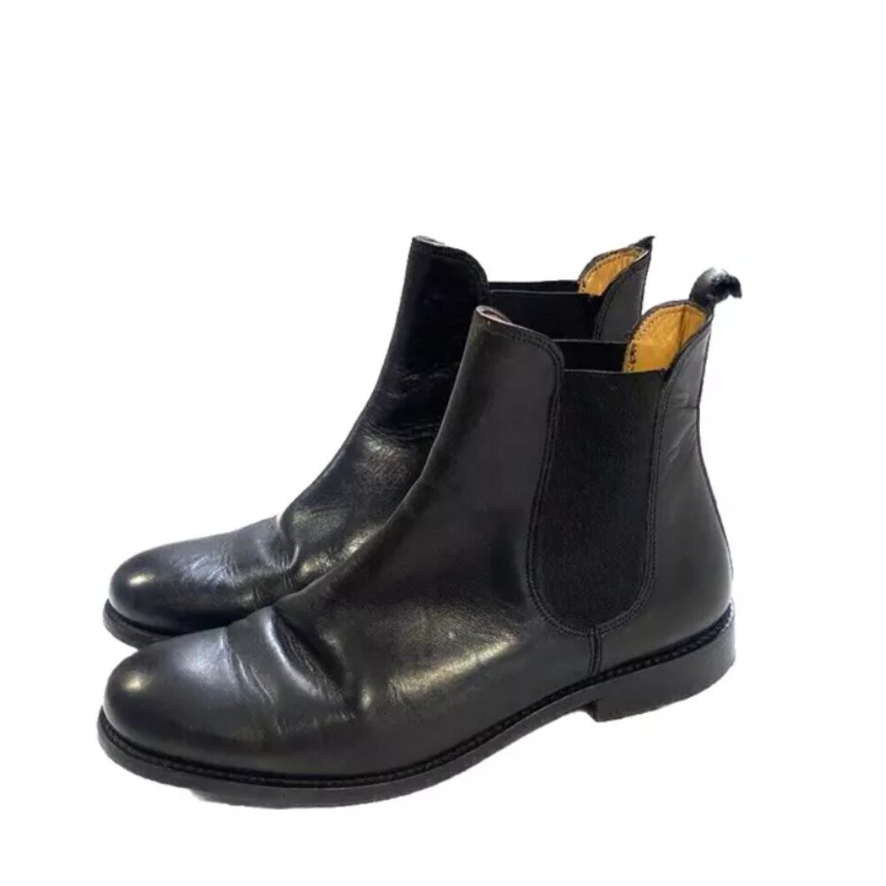 Bowen Womens Chelsea Boots Black Leather US 7.5 UK 6.5 Ankle Booties Spain Luxe